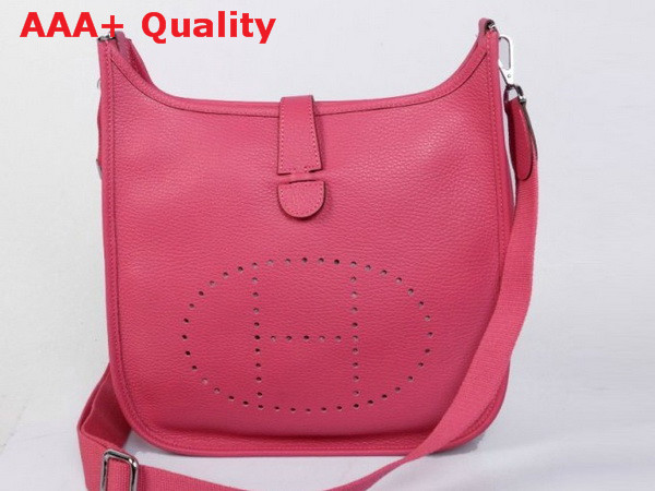 Hermes Evelyne Bag In Fuchsia Leather Replica