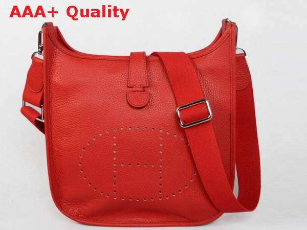 Hermes Evelyne Bag In Red Leather Replica