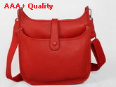 Hermes Evelyne Bag In Red Leather Replica