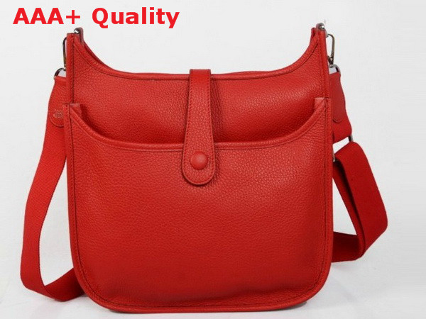 Hermes Evelyne Bag In Red Leather Replica