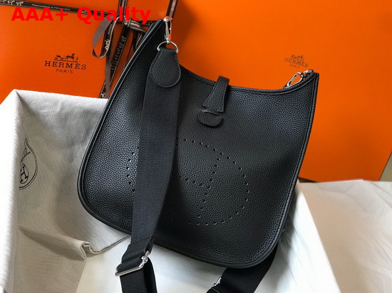 Hermes Evelyne III 29 Bag in Black Taurillon Clemence Leather Replica