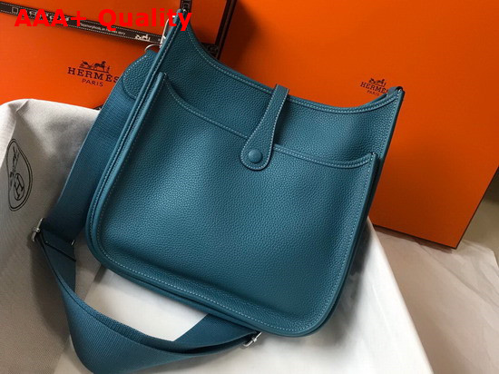 Hermes Evelyne III 29 Bag in Blue Taurillon Clemence Leather Replica