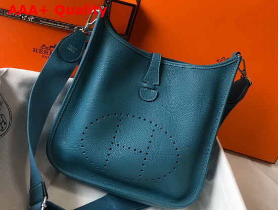 Hermes Evelyne III 29 Bag in Blue Taurillon Clemence Leather Replica