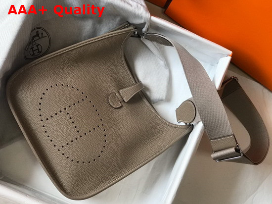 Hermes Evelyne III 29 Bag in Gray Taurillon Clemence Leather Replica