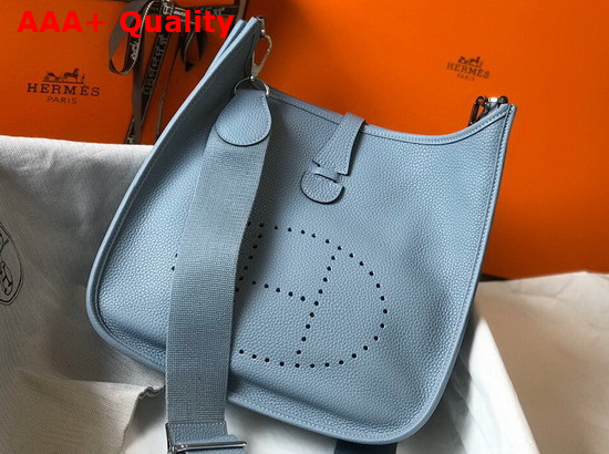 Hermes Evelyne III 29 Bag in Light Blue Taurillon Clemence Leather Replica