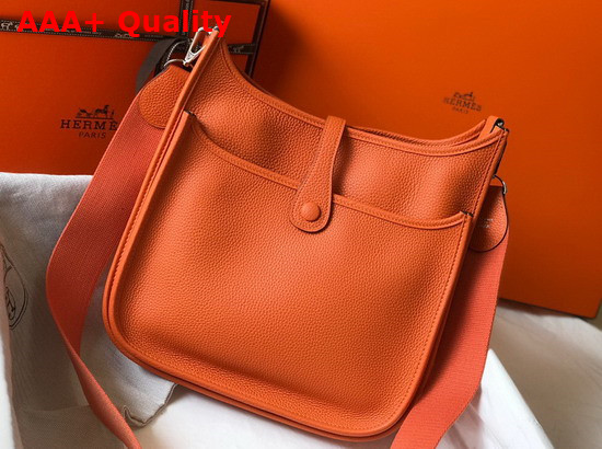 Hermes Evelyne III 29 Bag in Orange Taurillon Clemence Leather Replica