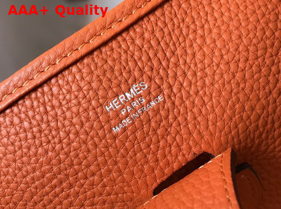 Hermes Evelyne III 29 Bag in Orange Taurillon Clemence Leather Replica