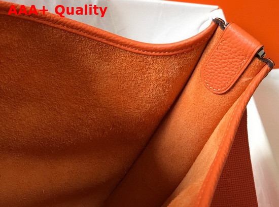 Hermes Evelyne III 29 Bag in Orange Taurillon Clemence Leather Replica