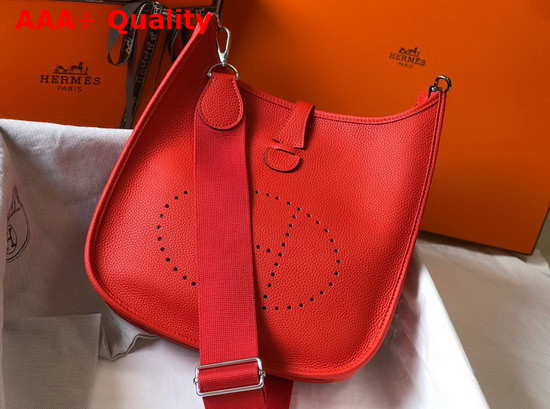 Hermes Evelyne III 29 Bag in Red Taurillon Clemence Leather Replica