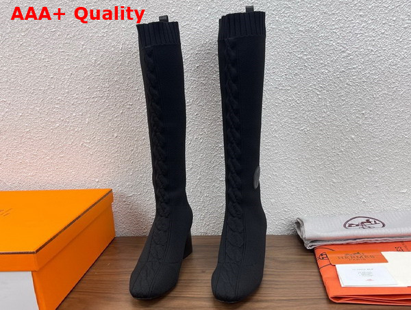 Hermes Fontaine 60 Boot Noir Knit Replica