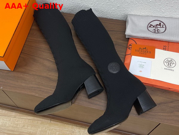 Hermes Fontaine 60 Boot Noir Knit Replica