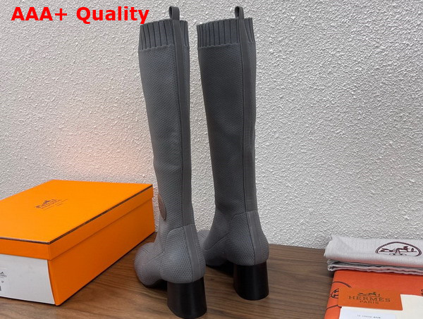 Hermes Fontaine 60 Boot in Grey Knit Replica