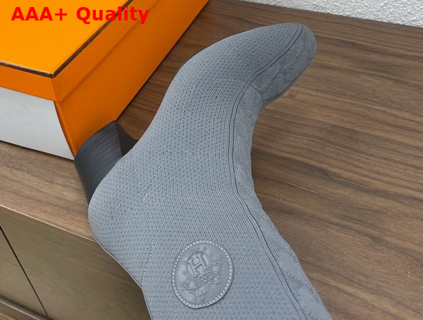 Hermes Fontaine 60 Boot in Grey Knit Replica