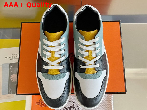 Hermes Free Sneaker Multicolore Blanc Calfskin and Epsom Calfskin Replica