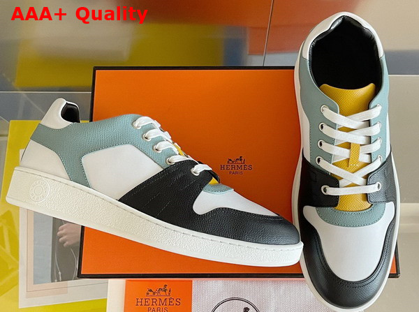 Hermes Free Sneaker Multicolore Blanc Calfskin and Epsom Calfskin Replica