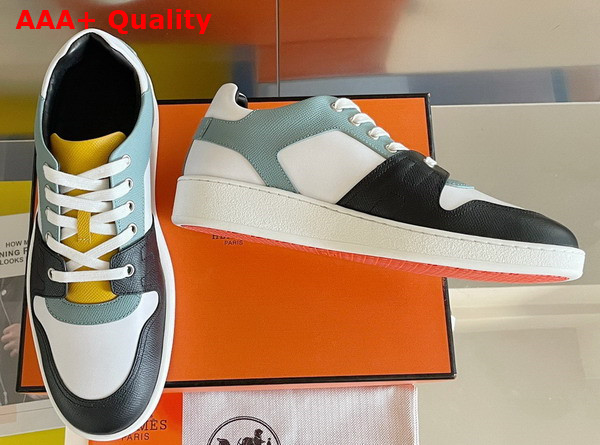 Hermes Free Sneaker Multicolore Blanc Calfskin and Epsom Calfskin Replica