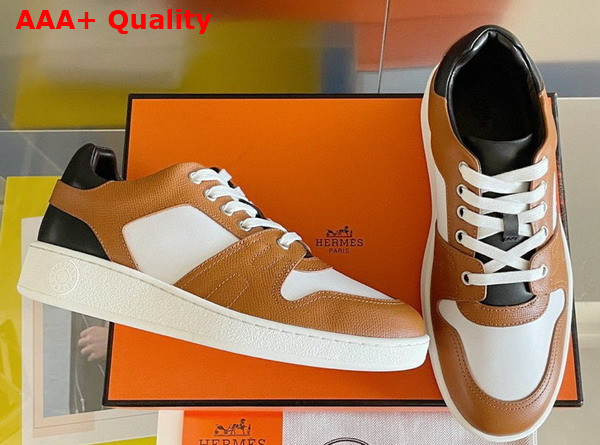 Hermes Free Sneaker Multicolore Naturel Calfskin and Epsom Calfskin Replica