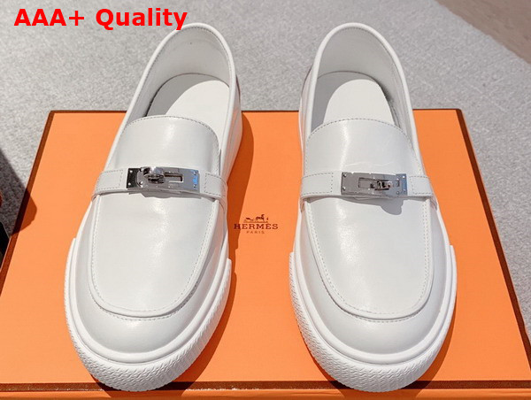 Hermes Game Slip On Sneaker in Blanc Calfskin Replica