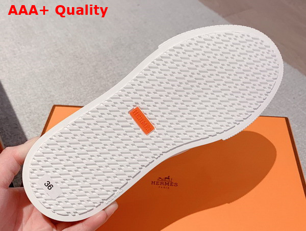 Hermes Game Slip On Sneaker in Blanc Calfskin Replica