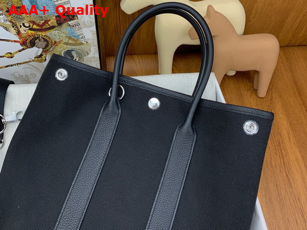 Hermes Garden File 28 Bag in Noir Canvas Replica