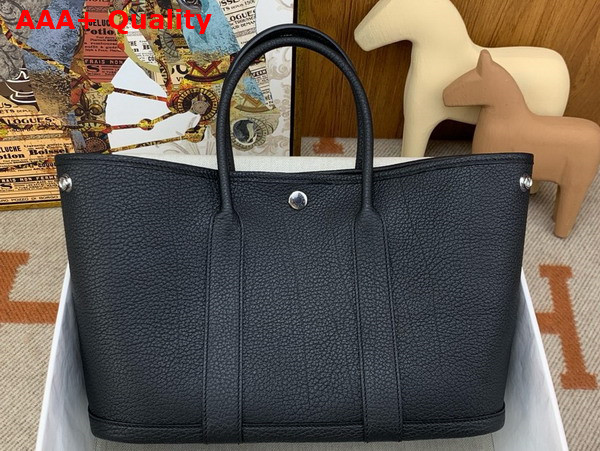 Hermes Garden Party 30 Bag in Black Negonda Leather Replica