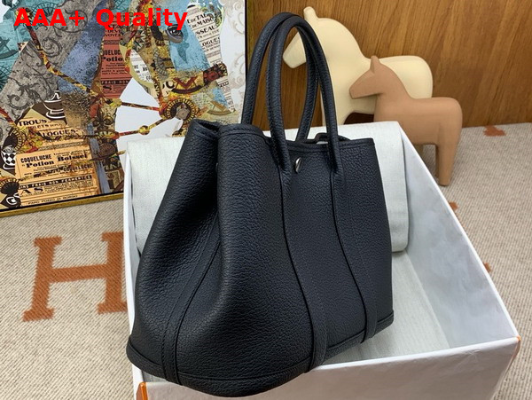 Hermes Garden Party 30 Bag in Black Negonda Leather Replica