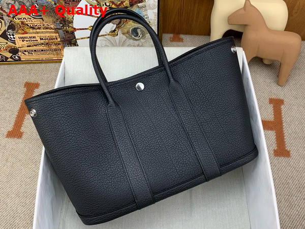 Hermes Garden Party 30 Bag in Black Negonda Leather Replica