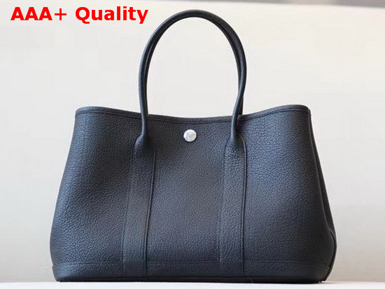 Hermes Garden Party 30 Bag in Black Taurillon Clemence Leather Replica