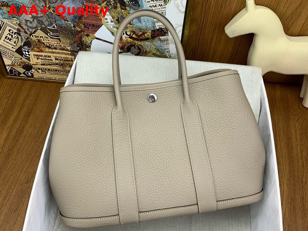 Hermes Garden Party 30 Bag in Light Grey Negonda Leather Replica