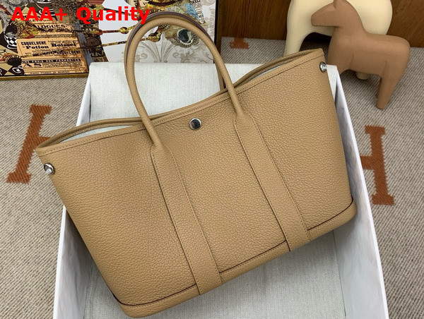 Hermes Garden Party 30 Bag in Milk Tea Negonda Leather Replica