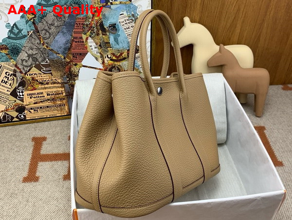 Hermes Garden Party 30 Bag in Milk Tea Negonda Leather Replica