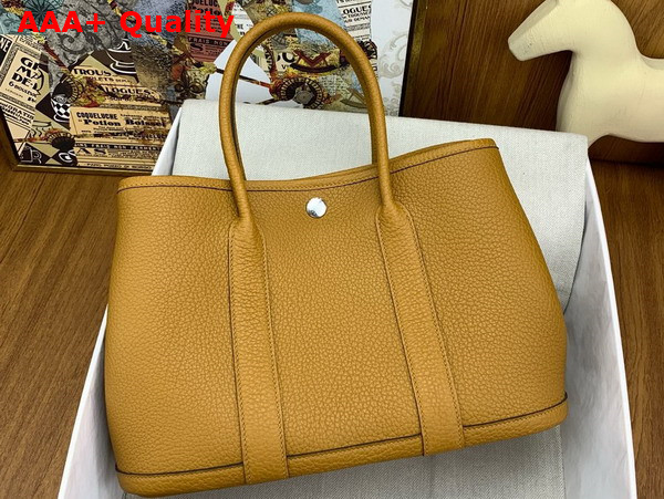 Hermes Garden Party 30 Bag in Sesame Negonda Leather Replica