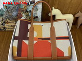 Hermes Garden Party 36 Bag in H Plume Hermes Pacific Canvas Replica