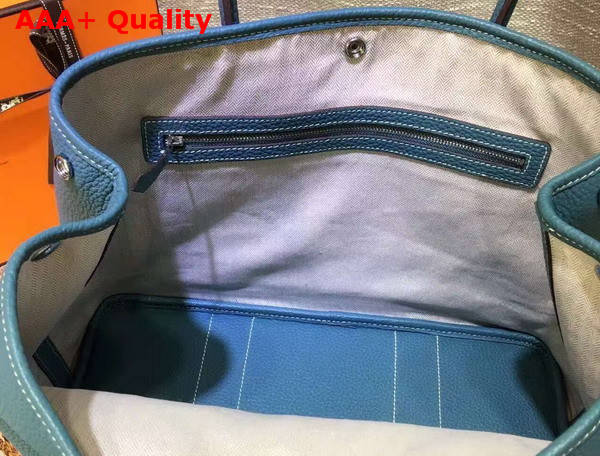 Hermes Garden Party Bag in Light Blue Togo Leather Replica