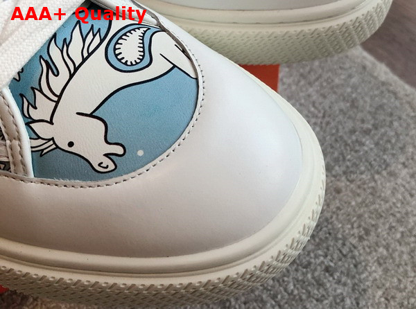 Hermes Get Sneaker Light Blue Printed Calfskin Replica