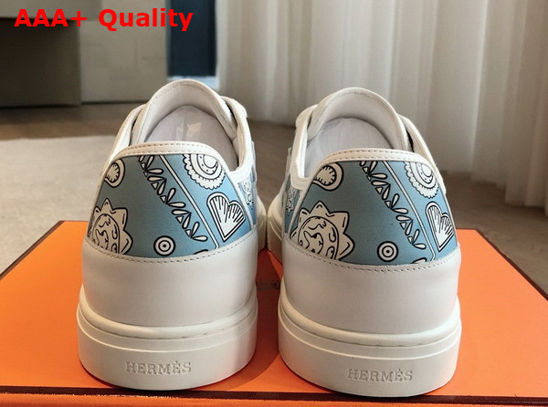 Hermes Get Sneaker Light Blue Printed Calfskin Replica