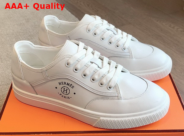 Hermes Get Sneaker in Blanc Calfskin Replica