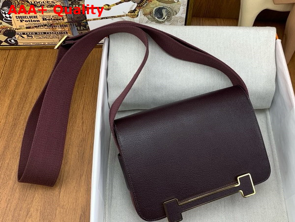 Hermes Geta Bag in Saddle Brown Goatskin Replica