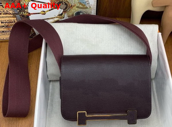 Hermes Geta Bag in Saddle Brown Goatskin Replica