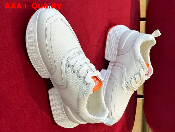 Hermes Giga Sneaker in Blanc Stitched Mesh and Calfskin Replica