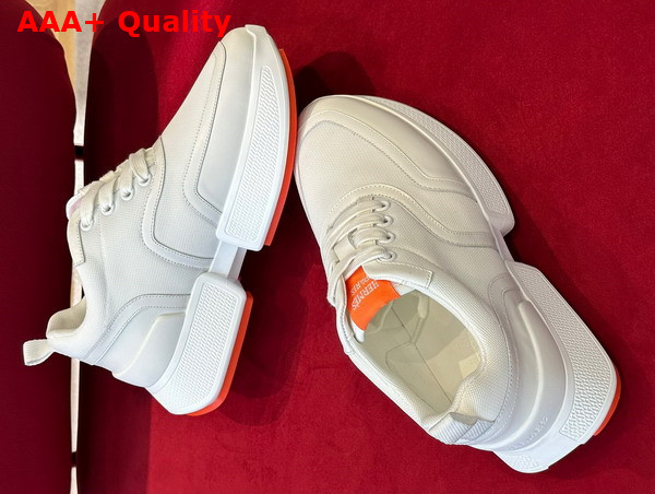 Hermes Giga Sneaker in Blanc Stitched Mesh and Calfskin Replica