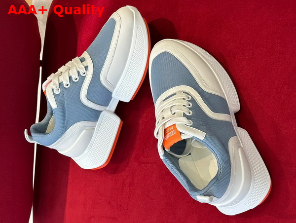 Hermes Giga Sneaker in Light Blue Stitched Mesh and Calfskin Replica