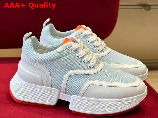 Hermes Giga Sneaker in Pale Blue Stitched Mesh and Calfskin Replica