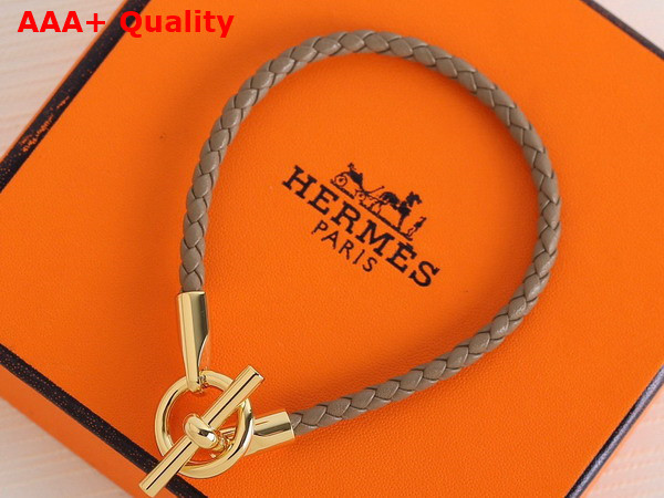 Hermes Glenan Bracelet in Etoupe Swift Calfskin Replica