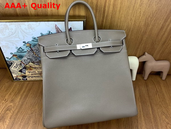 Hermes Hac Birkin 40 Bag in Elephant Grey Togo Leather Replica