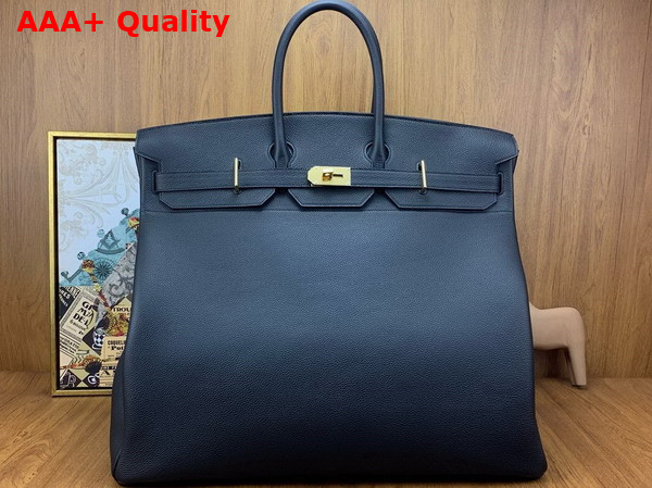 Hermes Hac Birkin 50 Bag in Black Togo Leather Replica