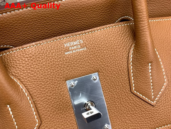 Hermes Hac Birkin 50 Bag in Gold Brown Togo Leather Replica