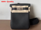 Hermes Hac Dos PM Backpack in Black Taurillon Clemence Leather Replica