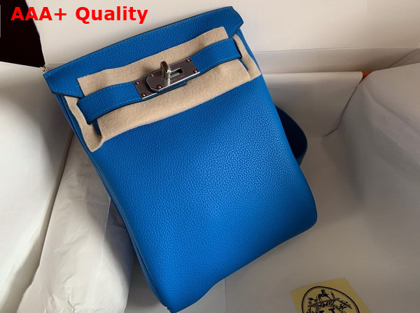 Hermes Hac a Dos PM Backpack in Bright Blue Togo Leather Replica