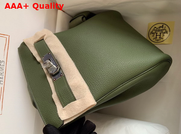 Hermes Hac a Dos PM Backpack in Dark Green Togo Leather Replica